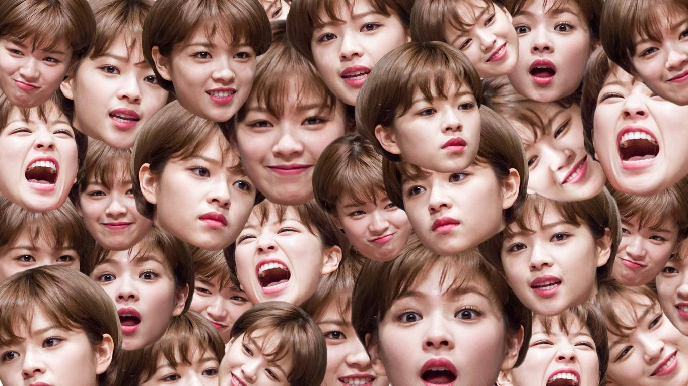 Twice Jeongyeon's Face Art Background