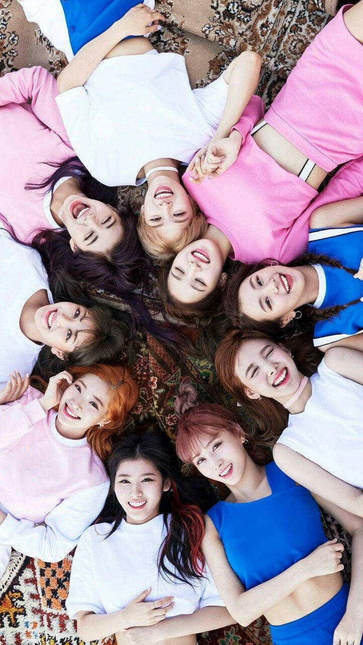 Twice Lying In Circle Background