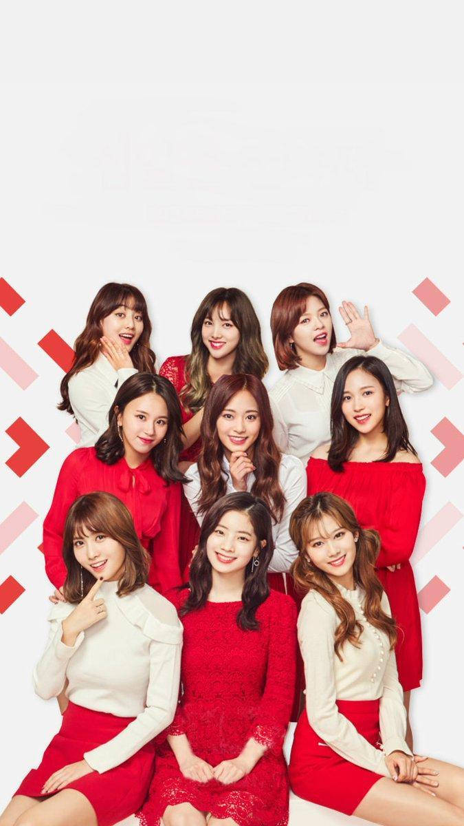 Twice Red White Outfits Background