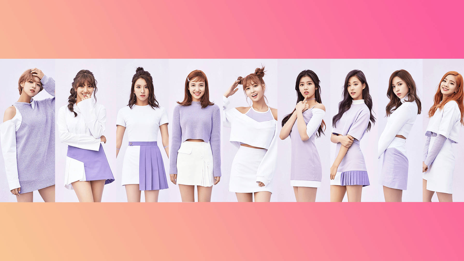 Twice White And Lavender Background