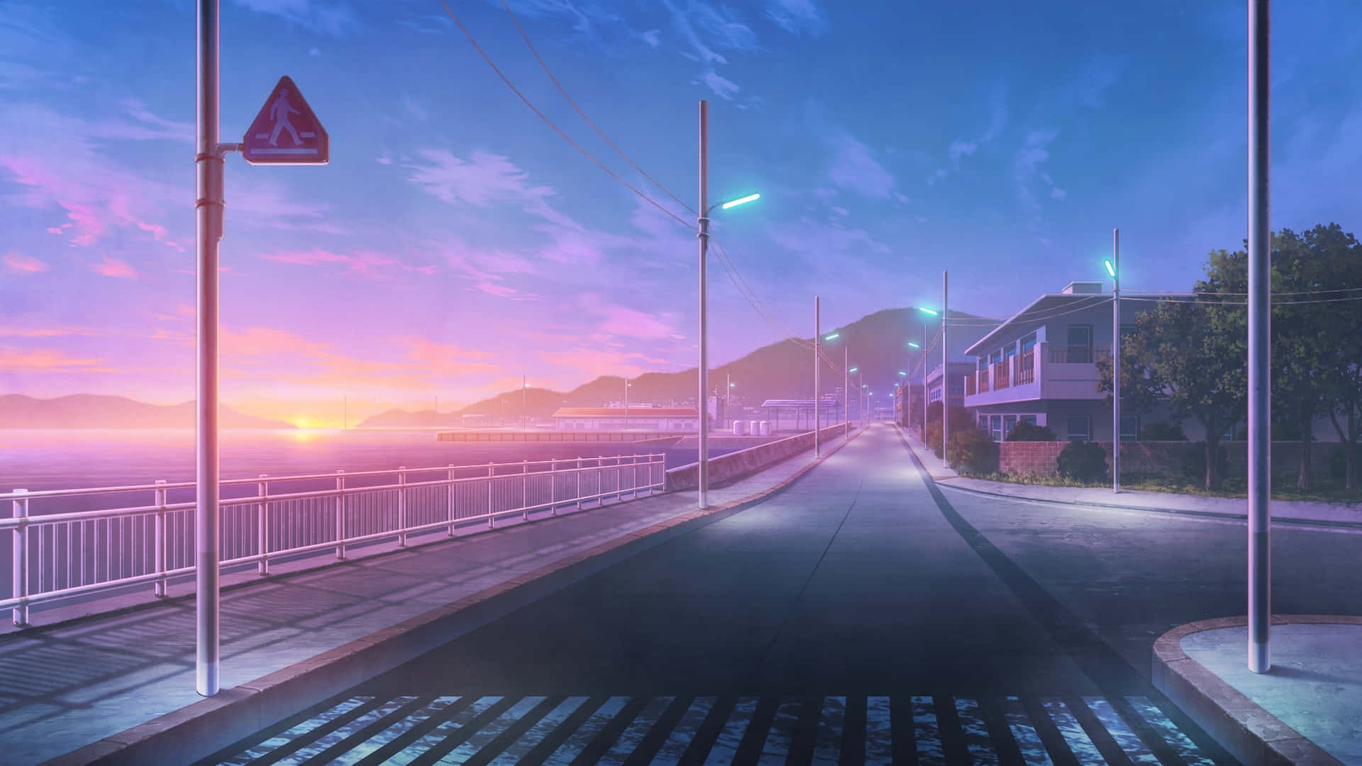 Twilight Anime Street Scene