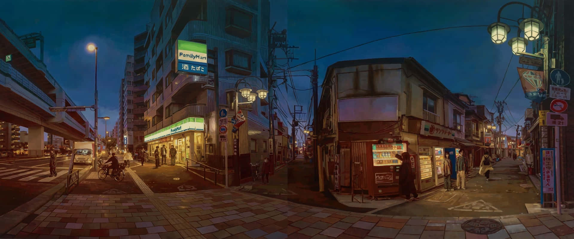 Twilight Duskin Japanese City Background