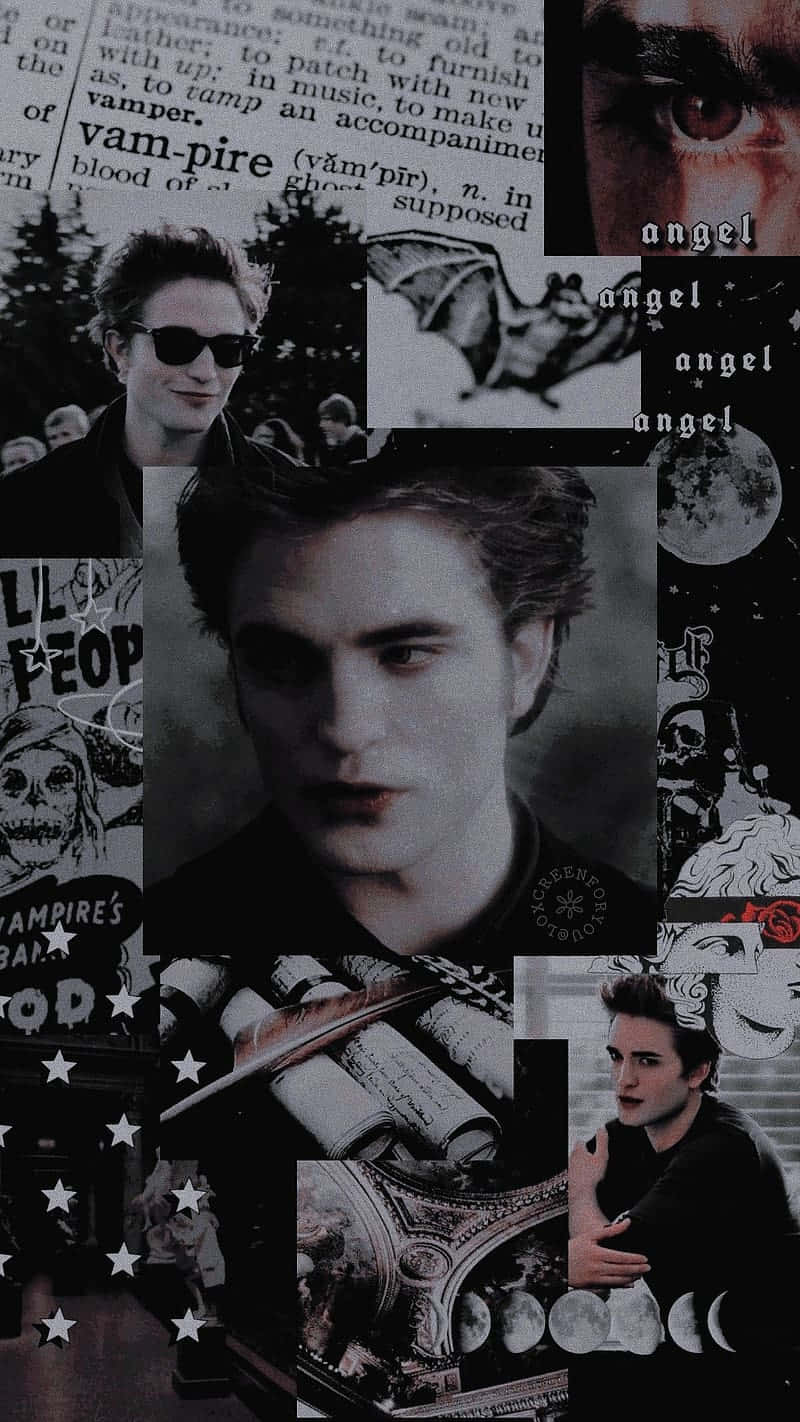 Twilight Edward Collagei Phone Wallpaper Background