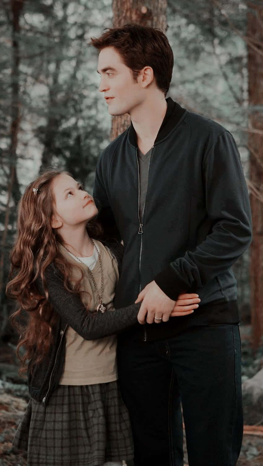 Twilight Father Daughter Moment Background