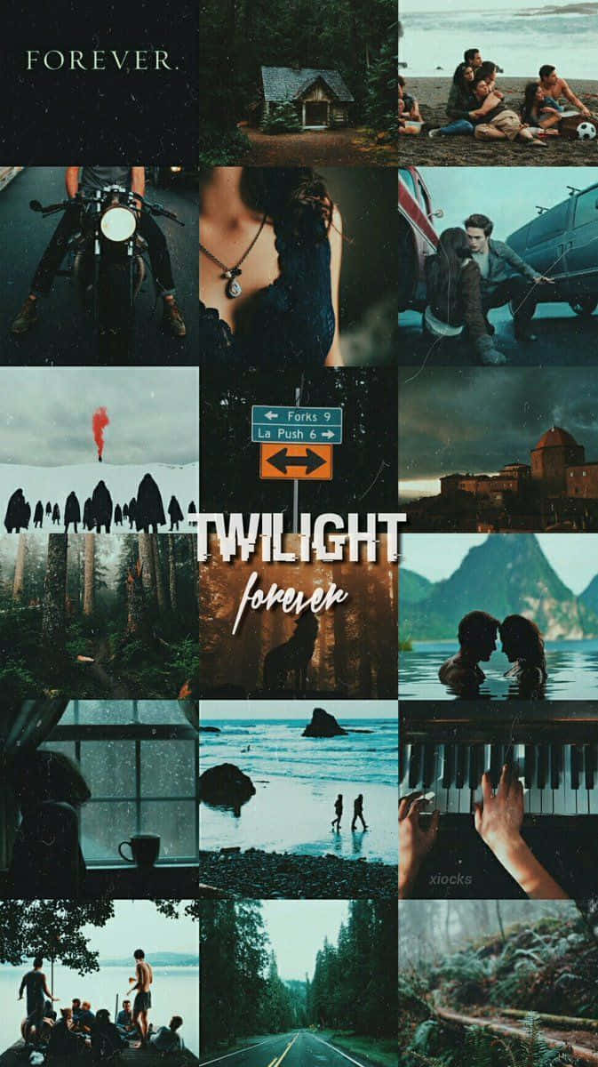 Twilight Forever Collagei Phone Wallpaper Background