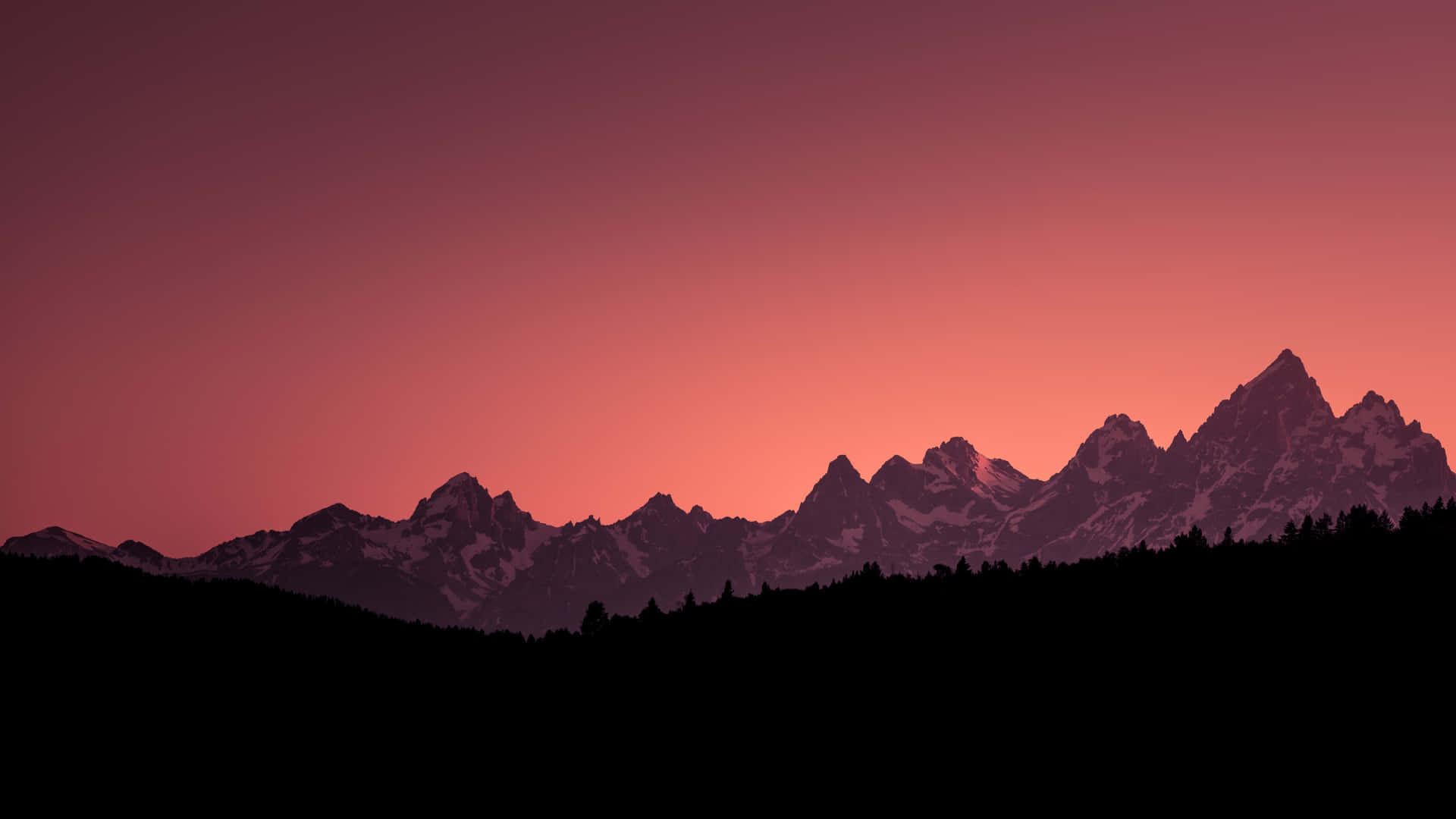 Twilight_ Mountain_ Silhouette_4 K Background