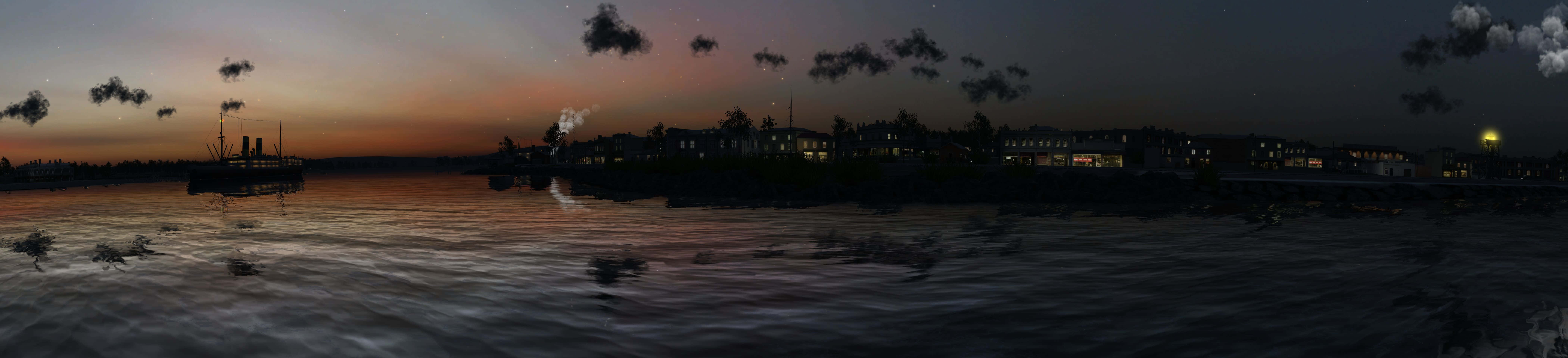 Twilight Waterscape Panorama
