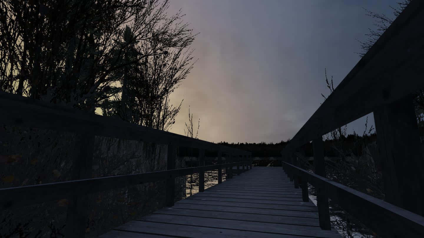 Twilight Wooden Bridge