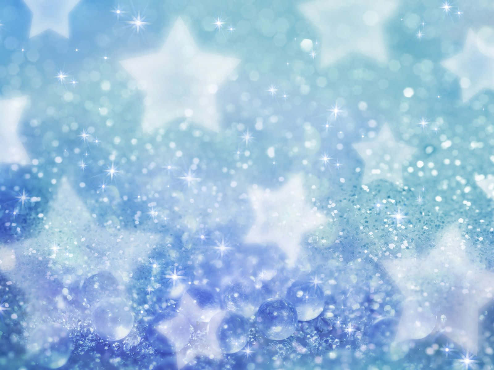 Twinkling Blue Stars Sparkling In The Night Sky Background