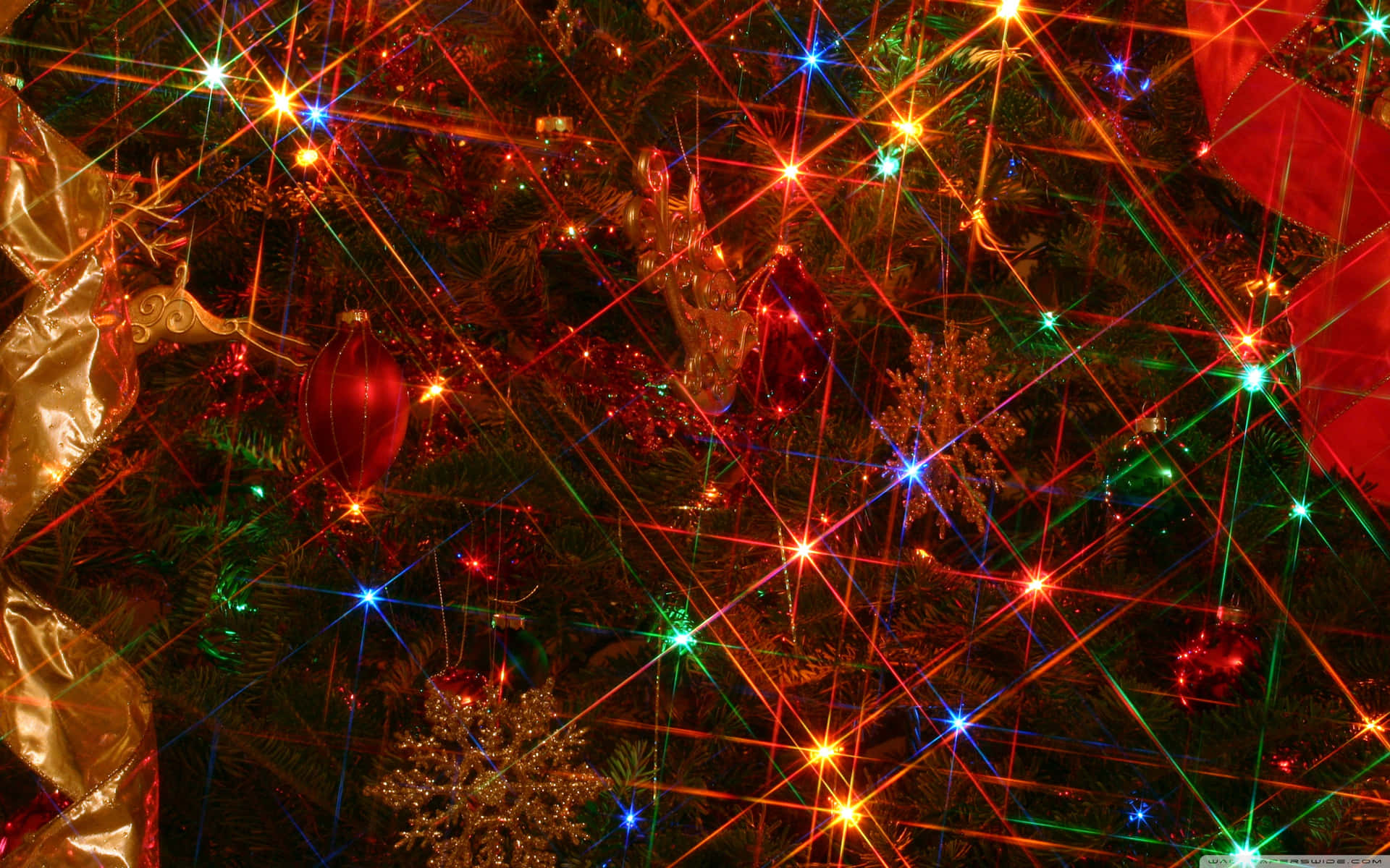 Twinkling Christmas Lights Desktop Background