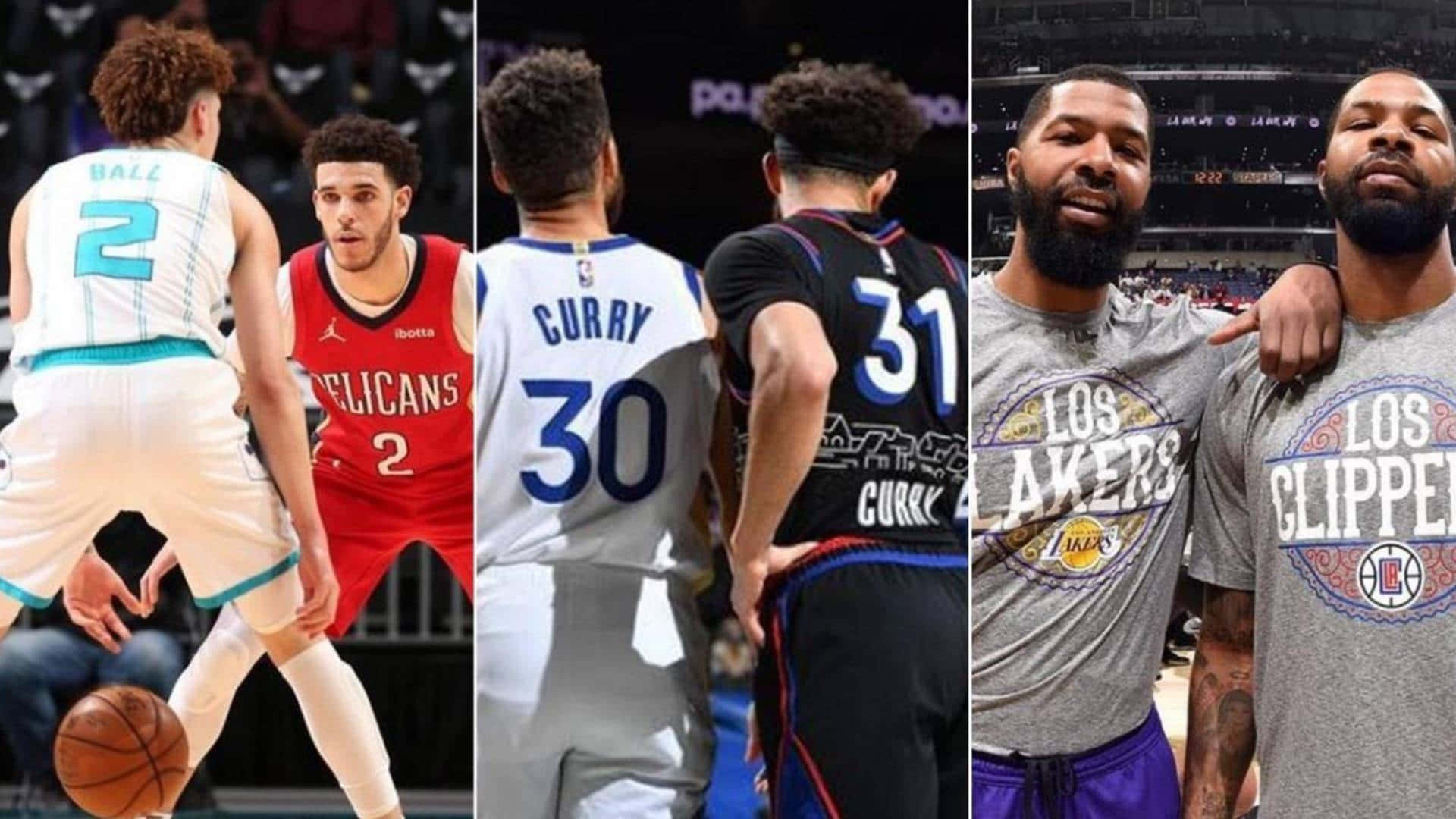 Twins Markieff And Marcus Morris With Other Siblings In Basketball