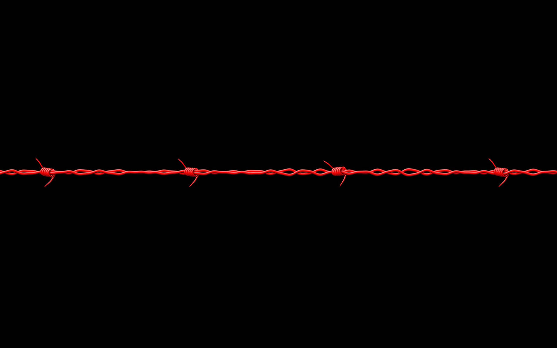 Twisted And Tangled Barbed Wires In Red And Black Background