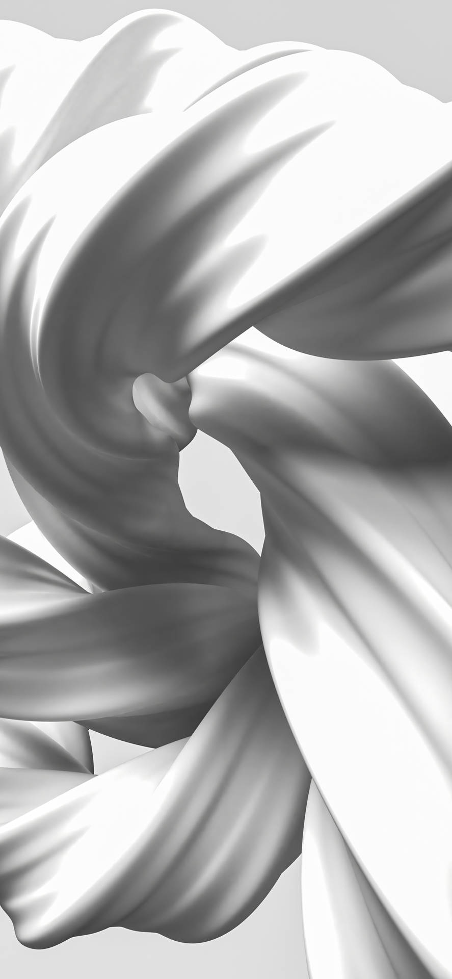 Twisted White Fabric Mobile 3d Background