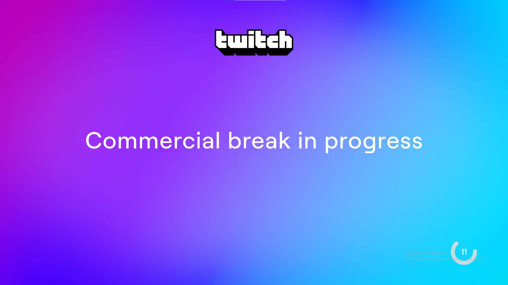 Twitch Commercial Break Background