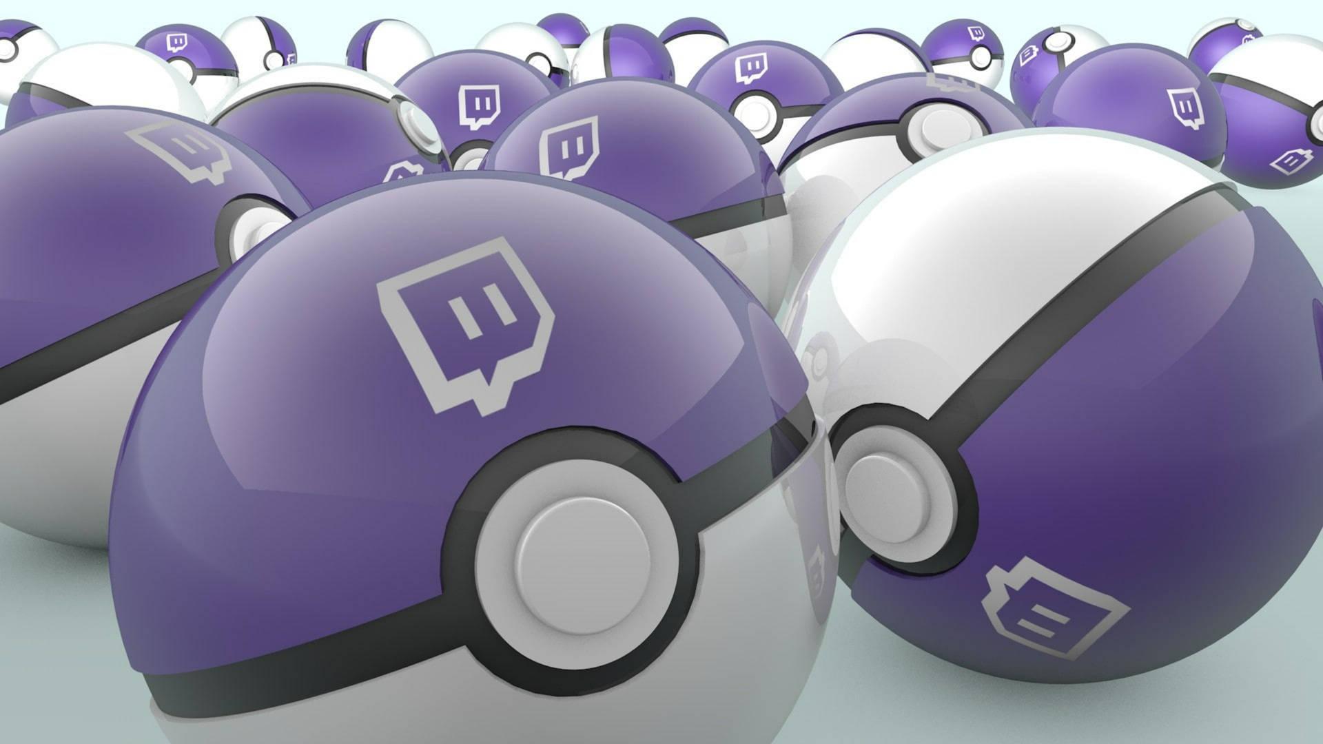 Twitch Icon In Pokeball Background