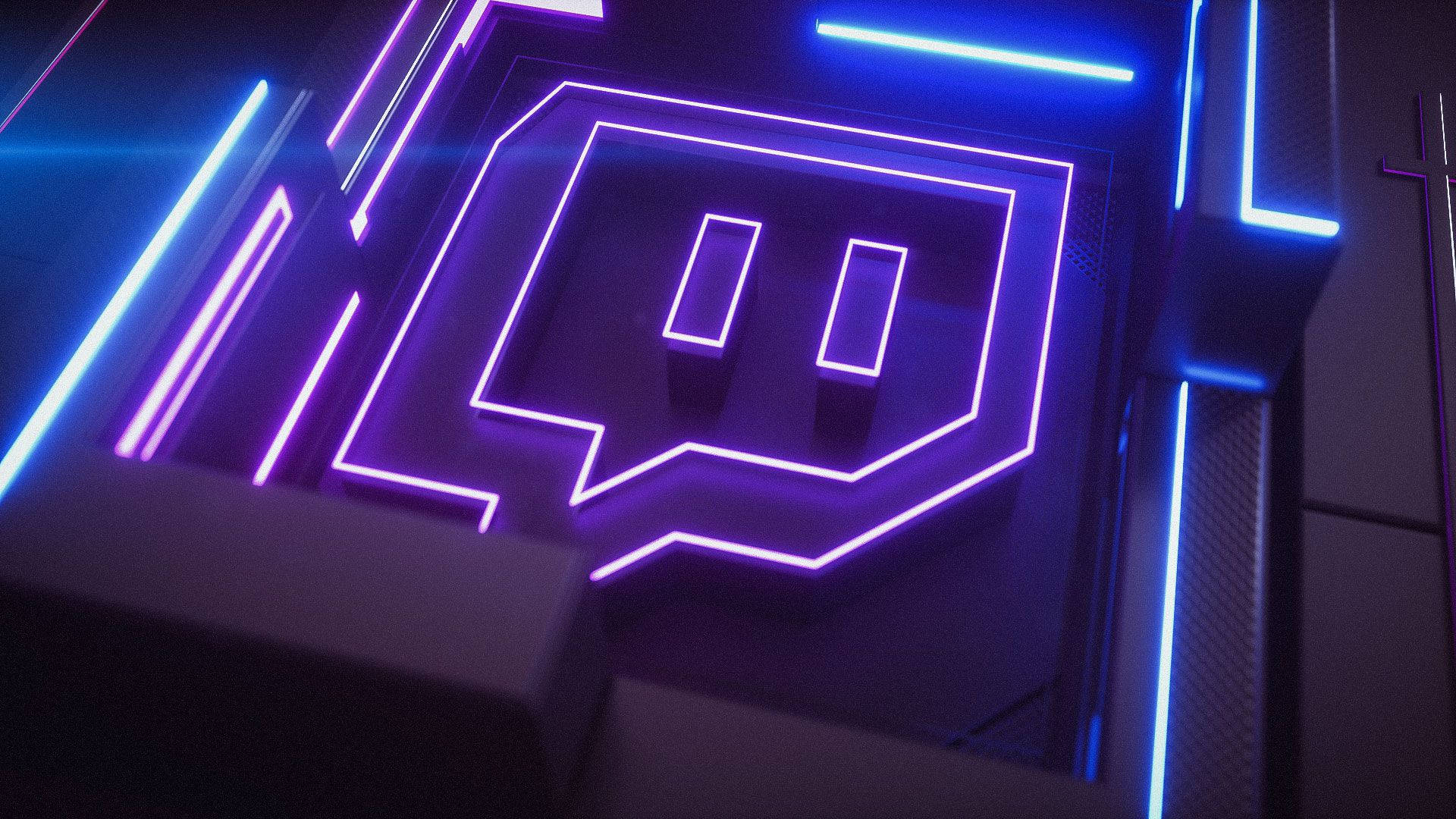 Twitch Neon Logo Background