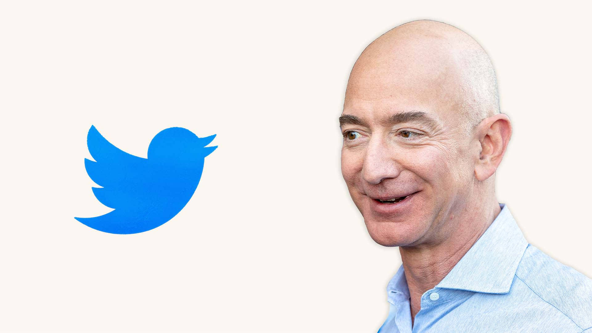 Twitter Logo And Jeff Bezos