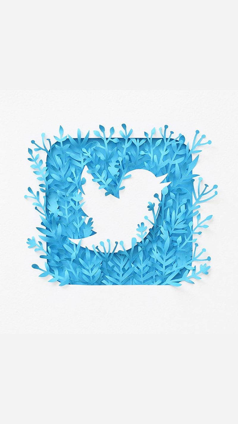 Twitter Logo Floral Background