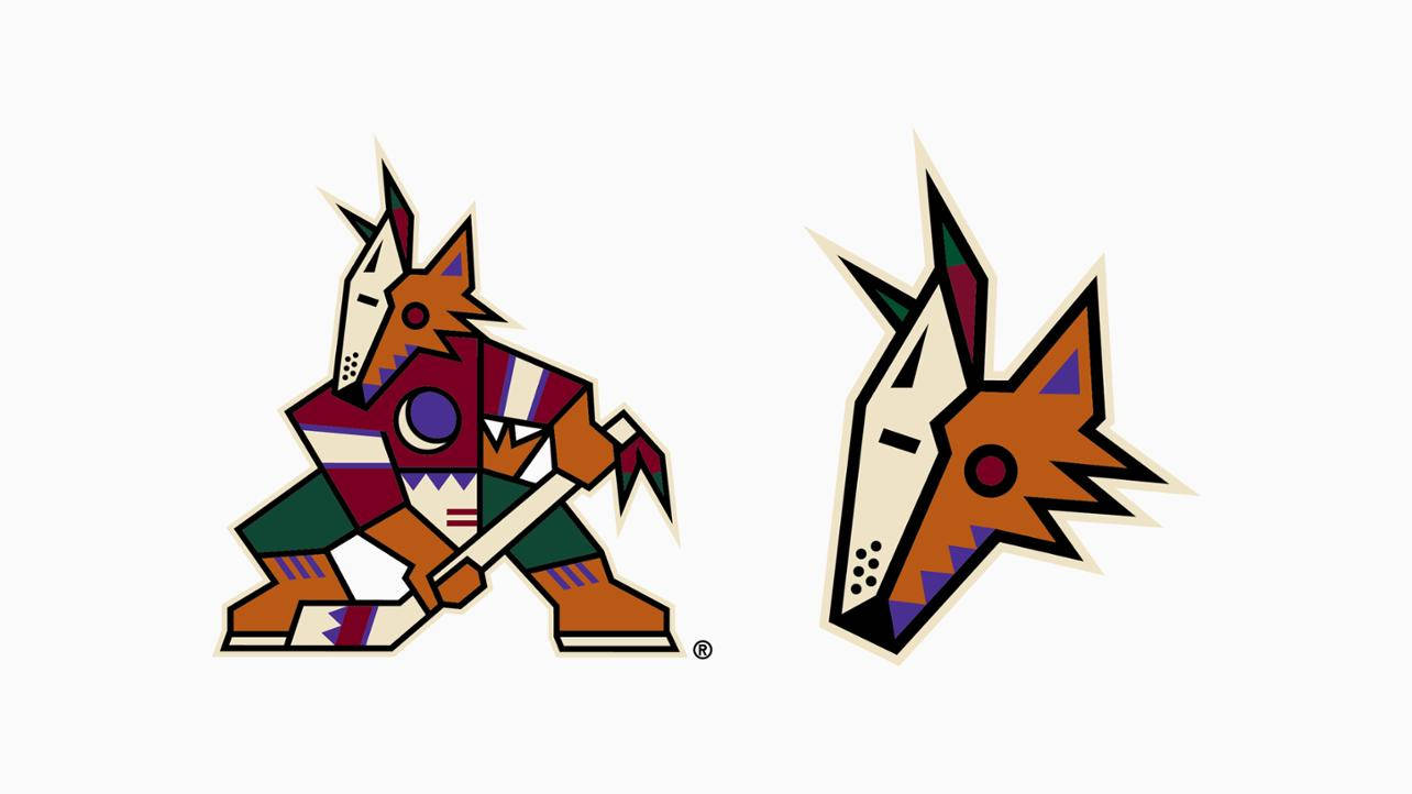 Two Arizona Coyotes Logos Background