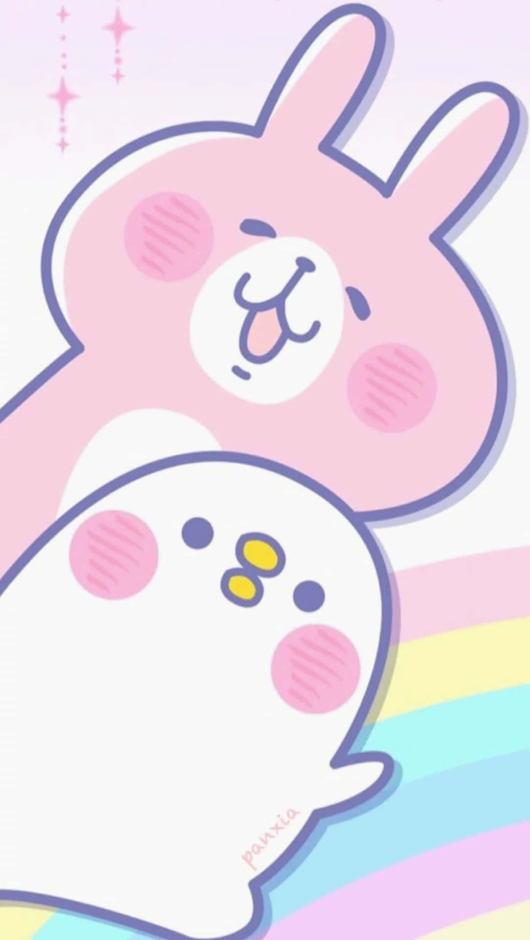 Two Best Friends Enjoying The Newest Iphone Background