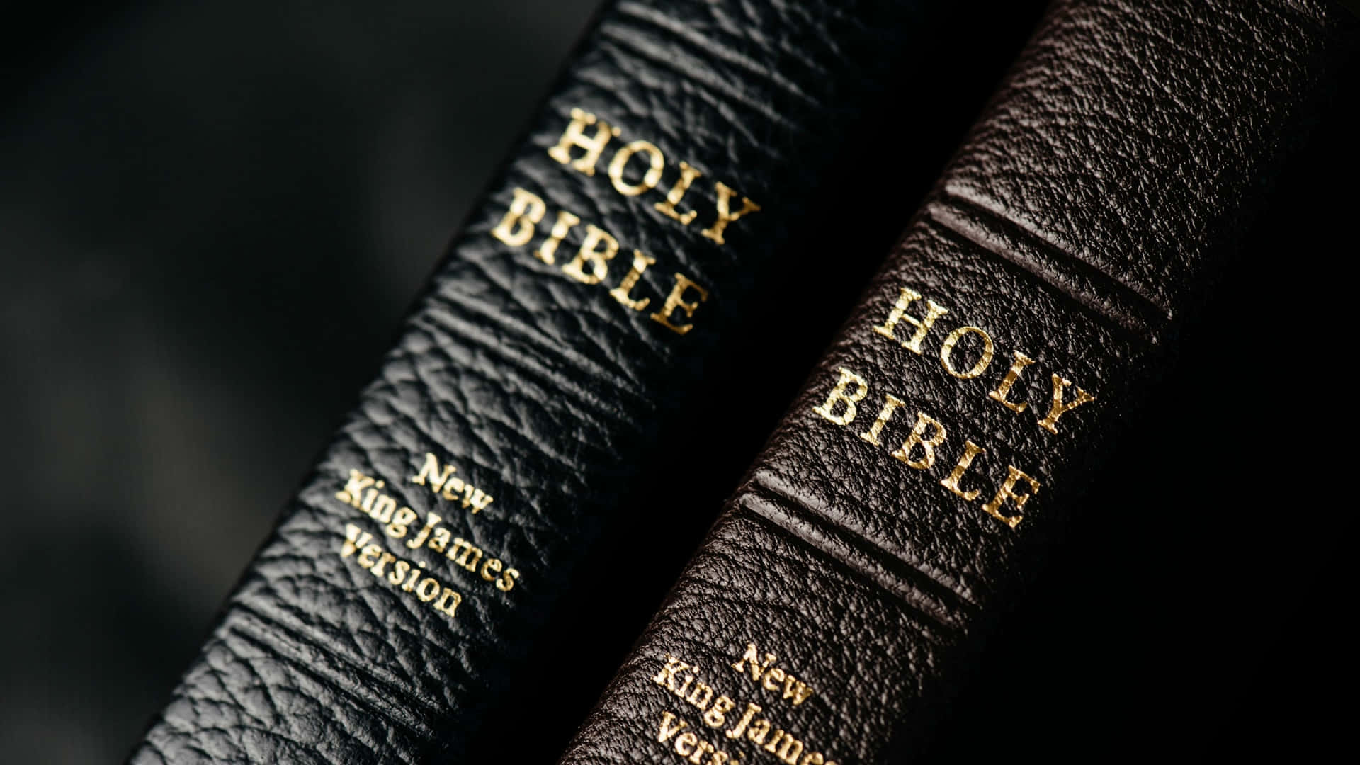 Two Bibles With The Word Holy On Them Background