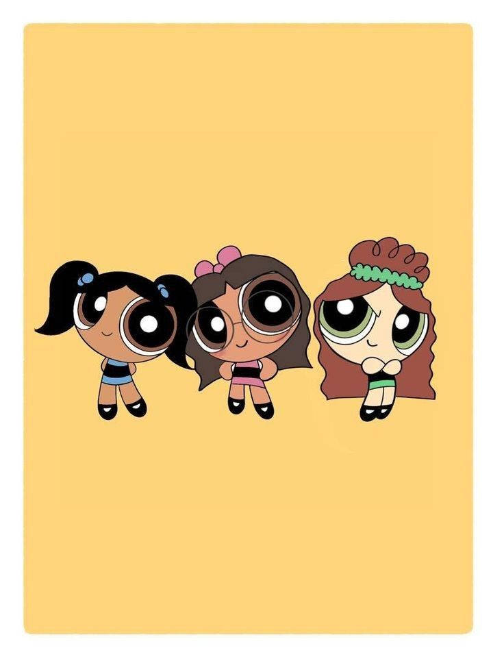 Two Black Powerpuff Girls In Yellow