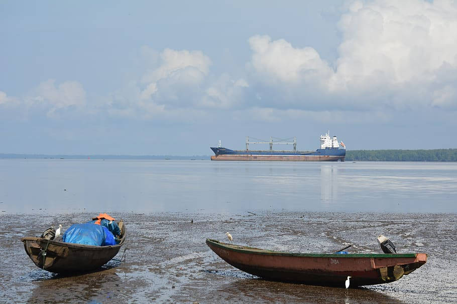 Two Boats Seashore Cameroon