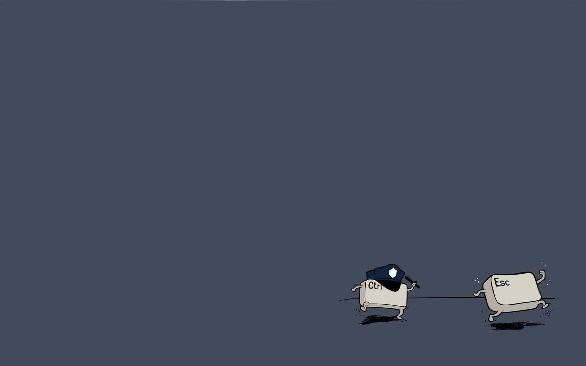 Two Cartoon Characters Are Standing On A Dark Background Background