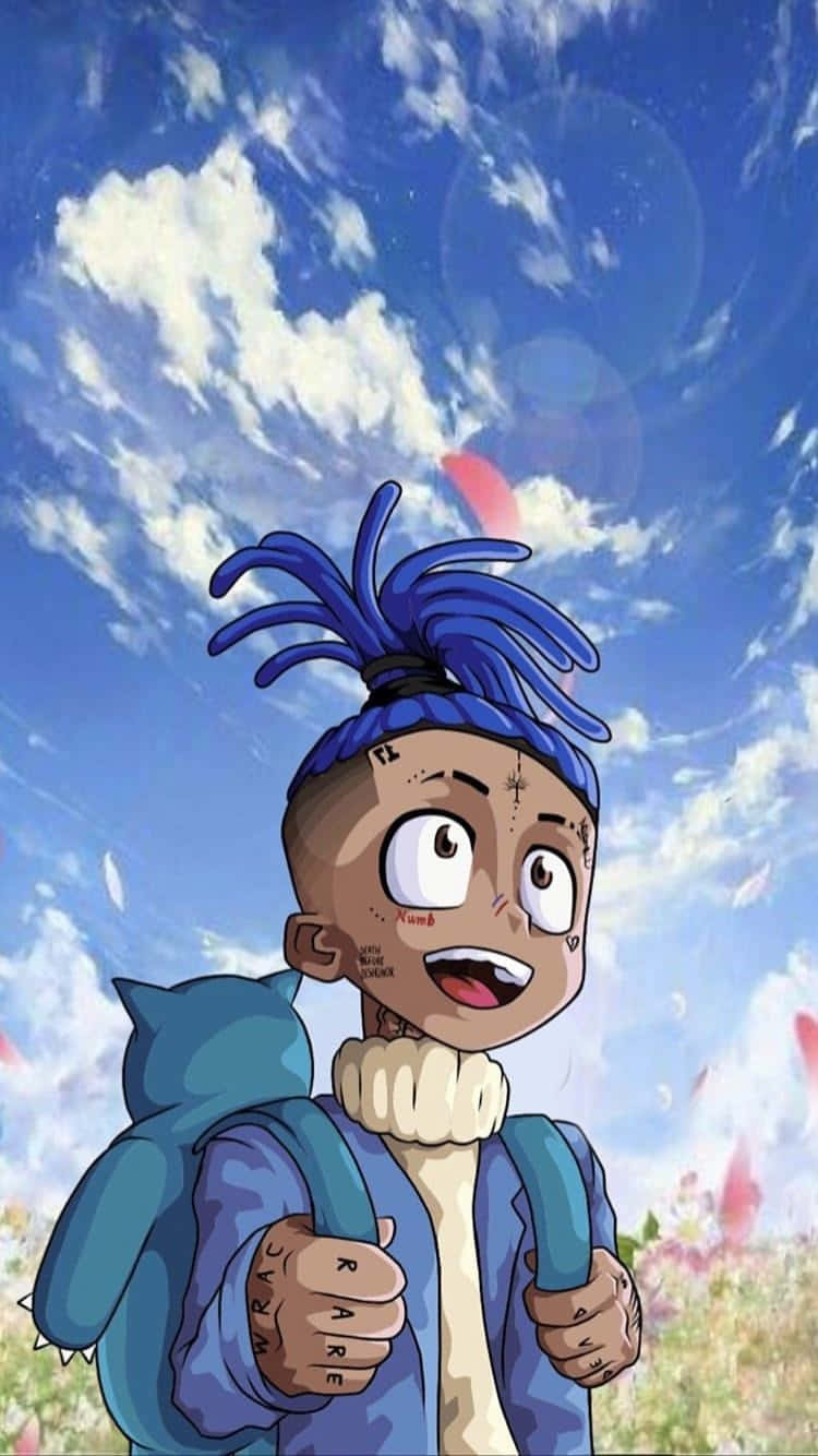 Two Cartoon Rappers Having A Friendly Rap Battle Background