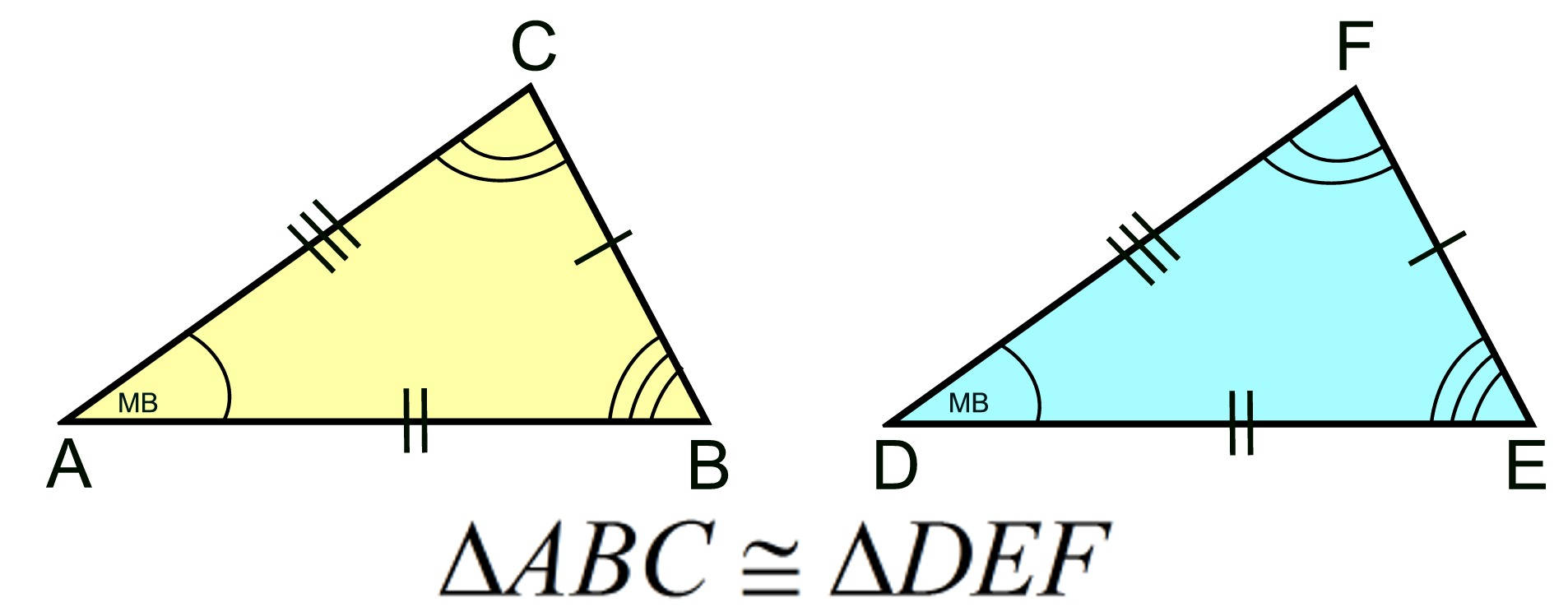 Two Congruent Triangles Background