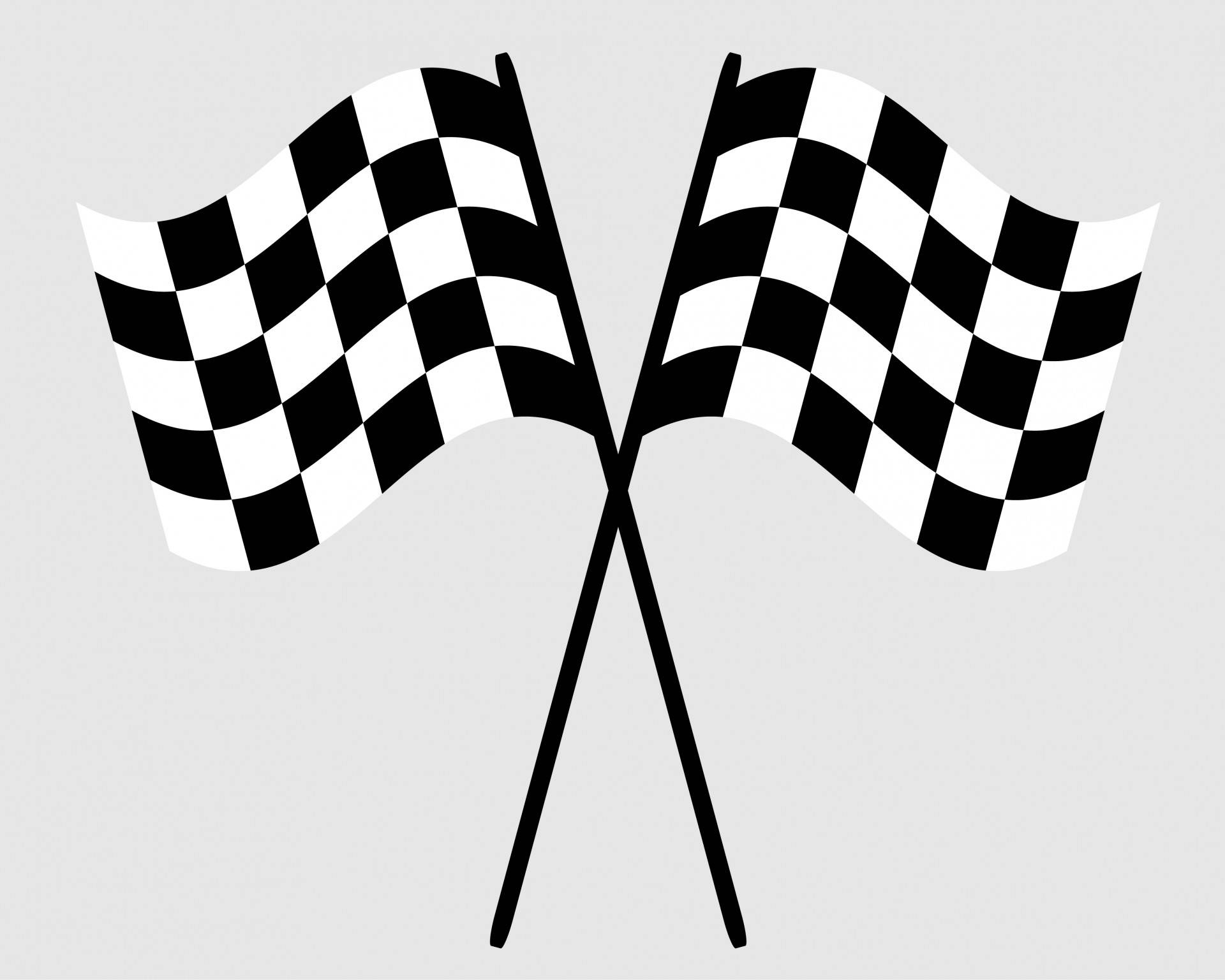 Two Crossed Checkered Flags Background