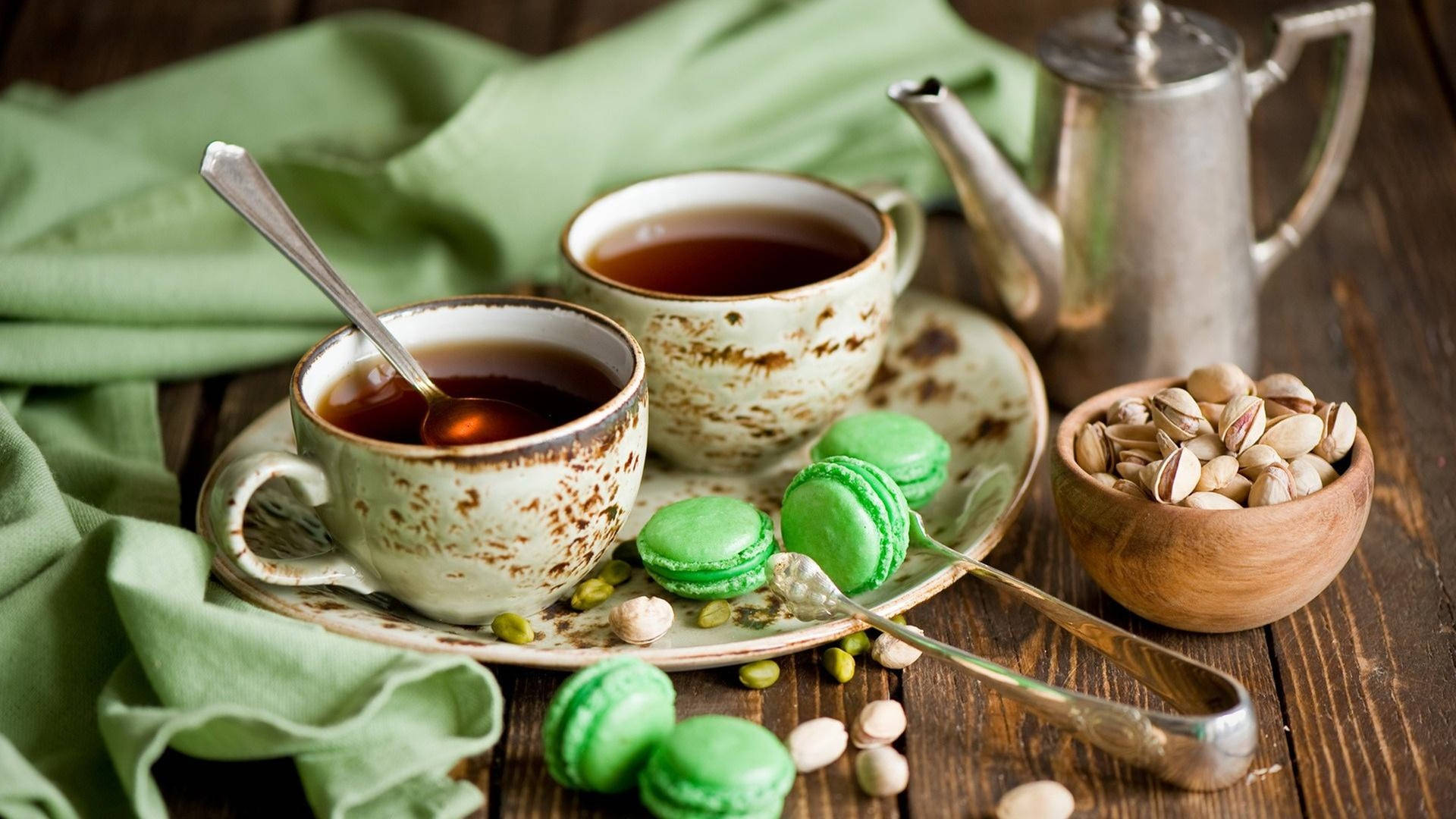 Two Cups Tea Background