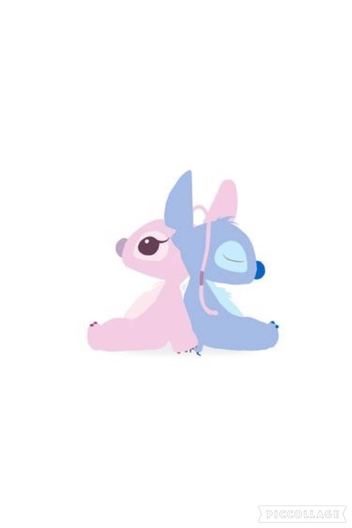 Two Cute Animals With Pink And Blue Hair Background