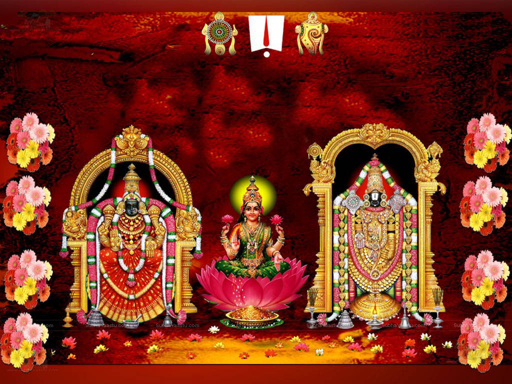 Two Depictions Of Lakshmi With Lord Venkateswara 4k