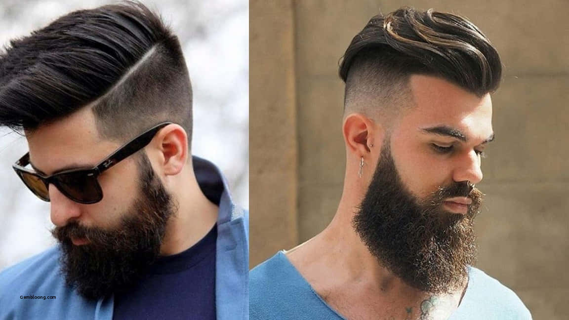 Two Different Cutting Styles For The Hair Background