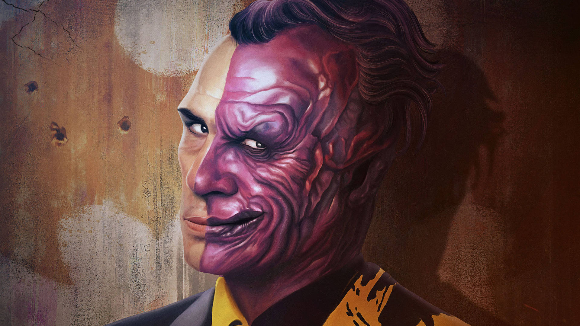 Two Face Dc Villain Background
