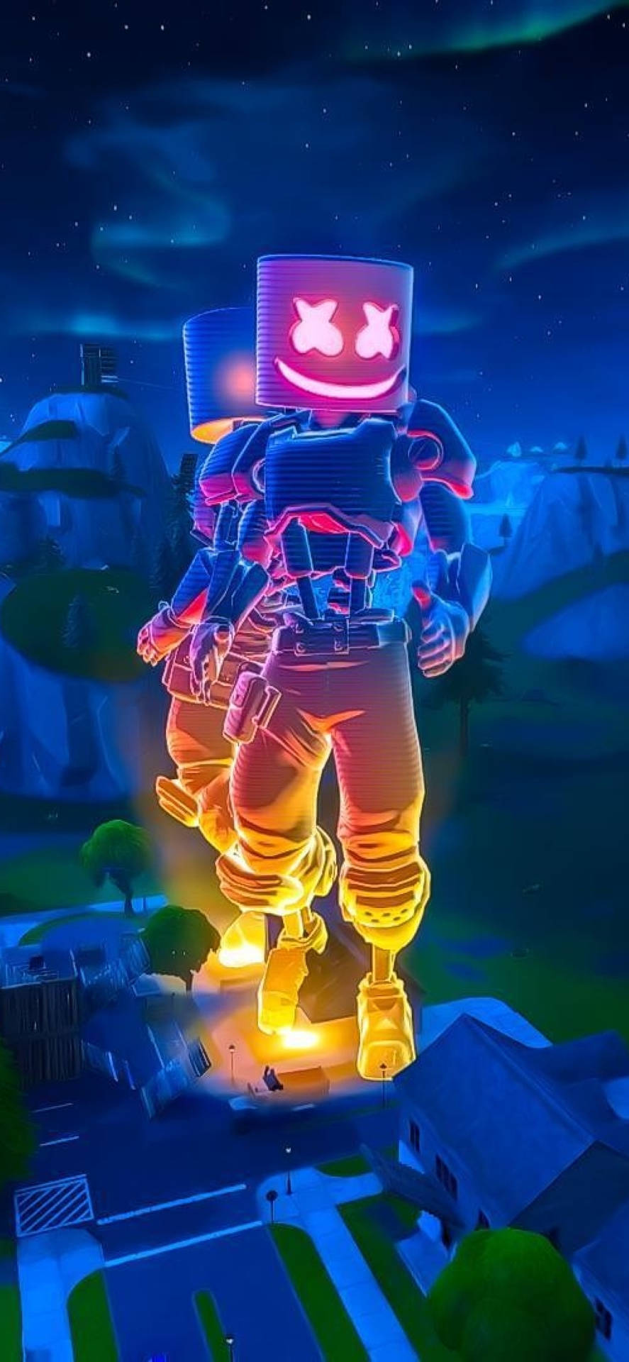 Two Fortnite Marshmello Hd Iphone Background