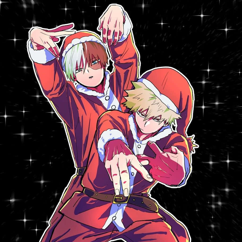 Two Friends Spending A Joyful Christmas Together. Background