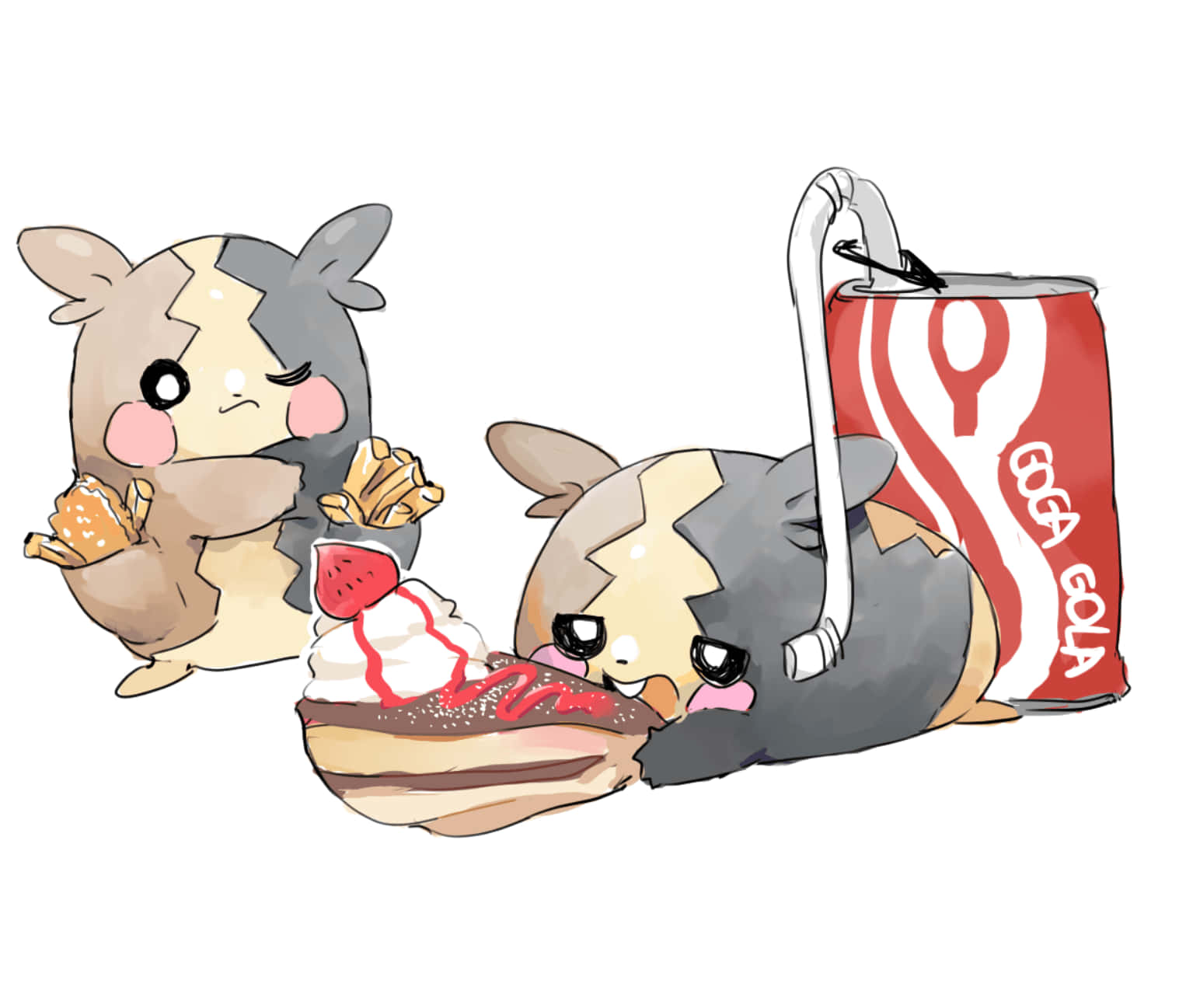 Two Full Belly Morpeko Background