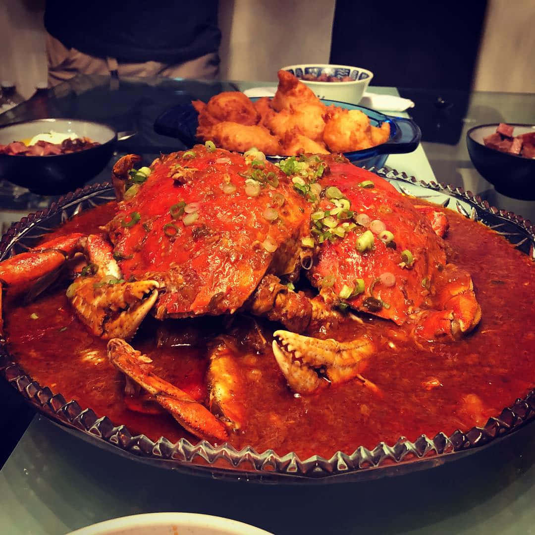 Two Giant Chilli Crab Background