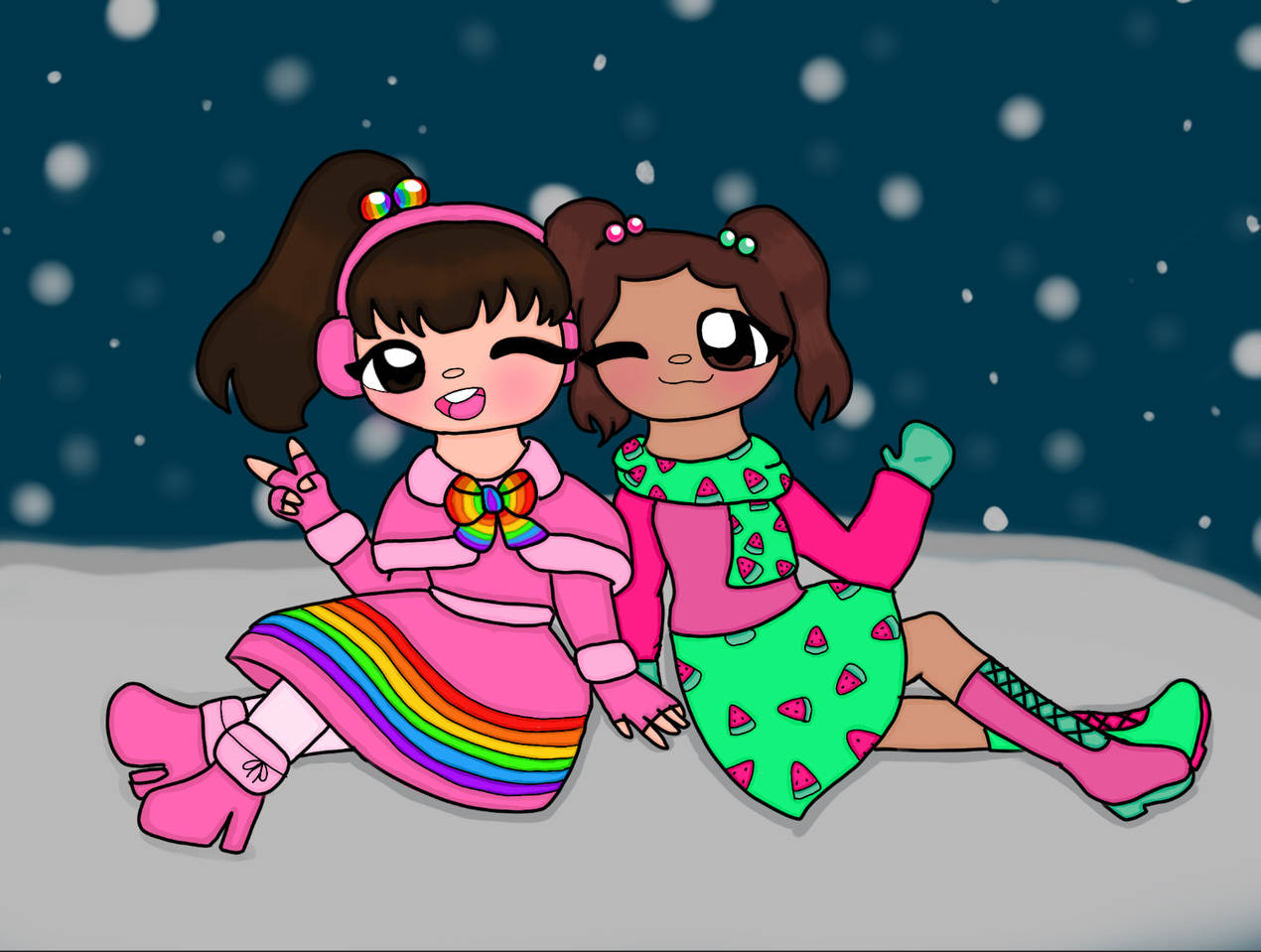 Two Girls Christmas Pfp