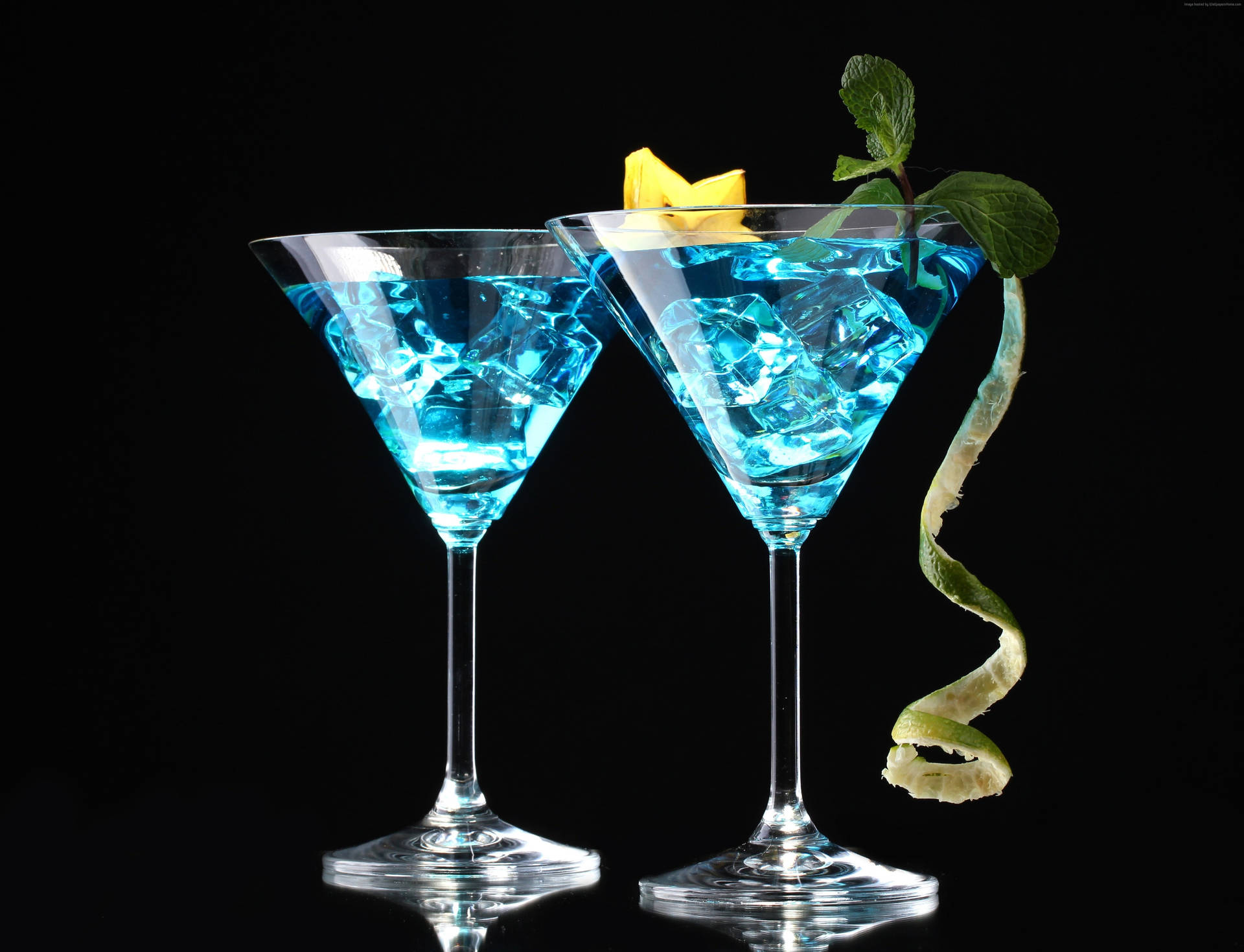 Two Glasses Of Bombay Background