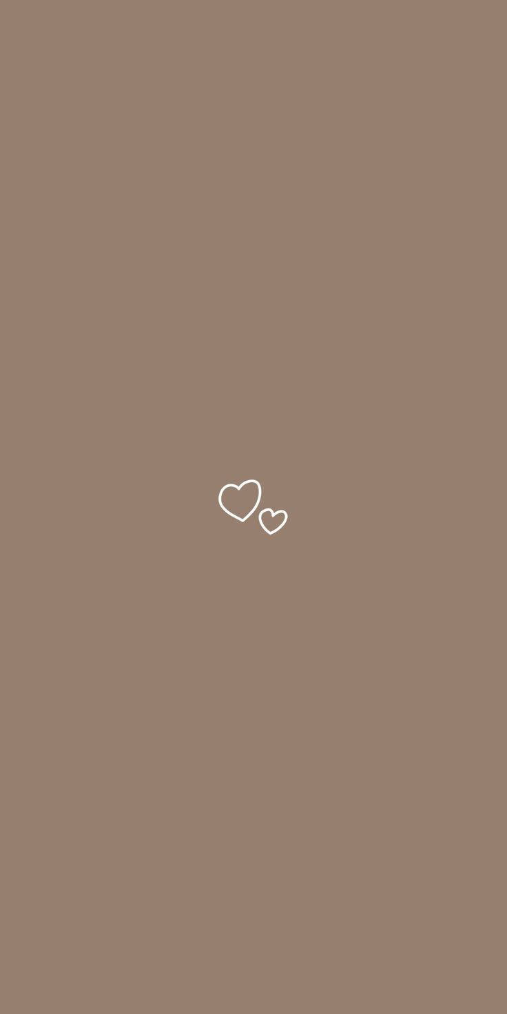 Two Heart Icons Plain Aesthetic