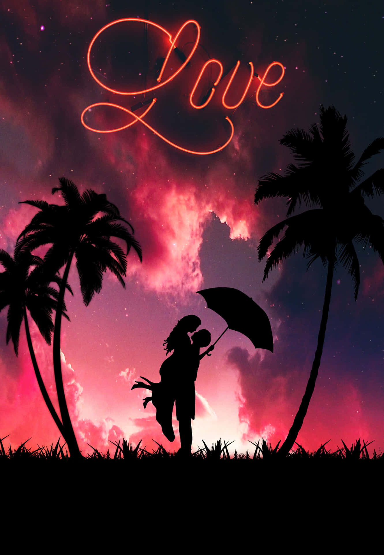 Two Hearts Entwined In A Beautiful Display Of Love Background