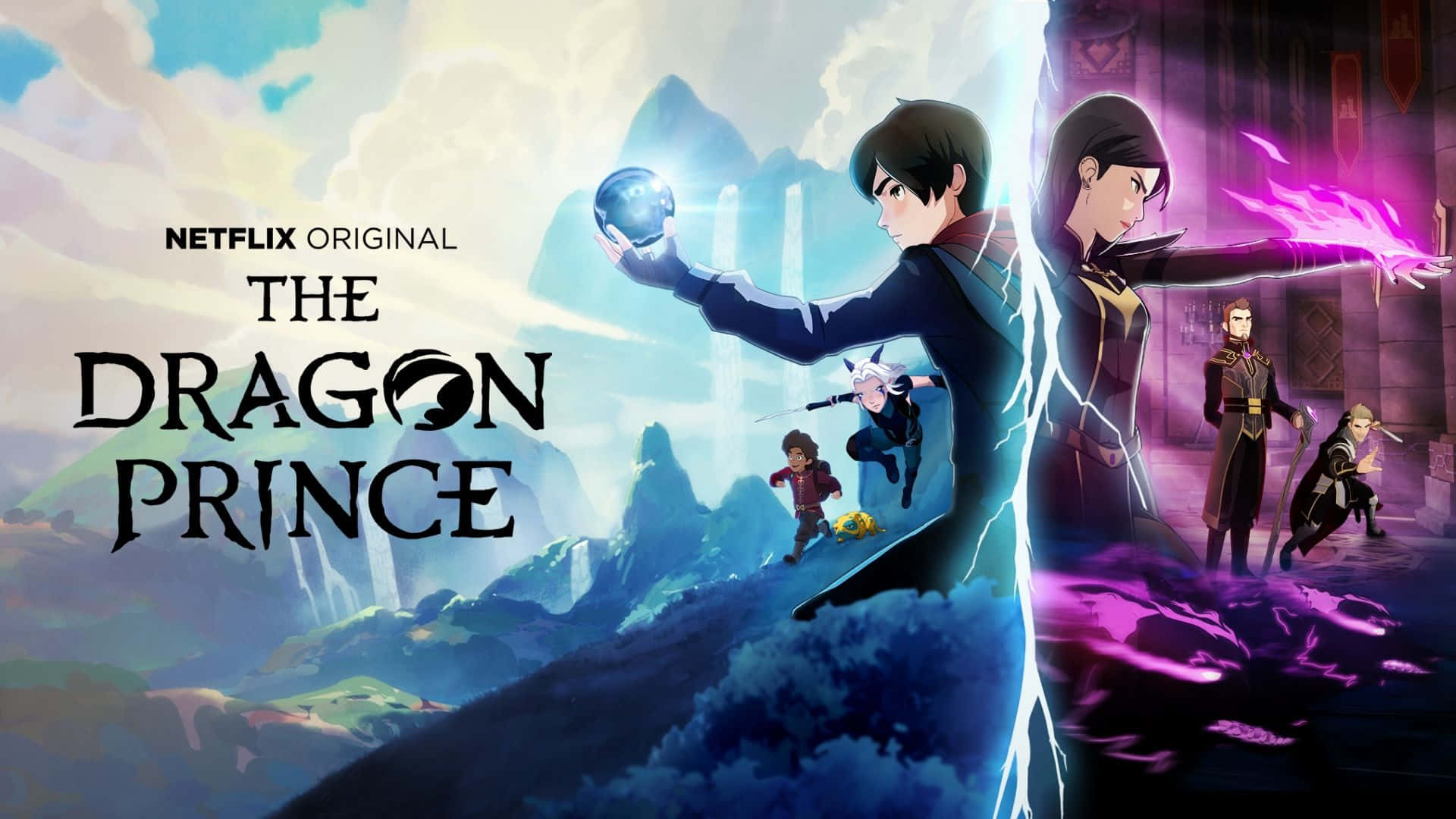 Two Heroes United - Callum And Ezran Stand United Against Their Enemies In The Dragon Prince Background