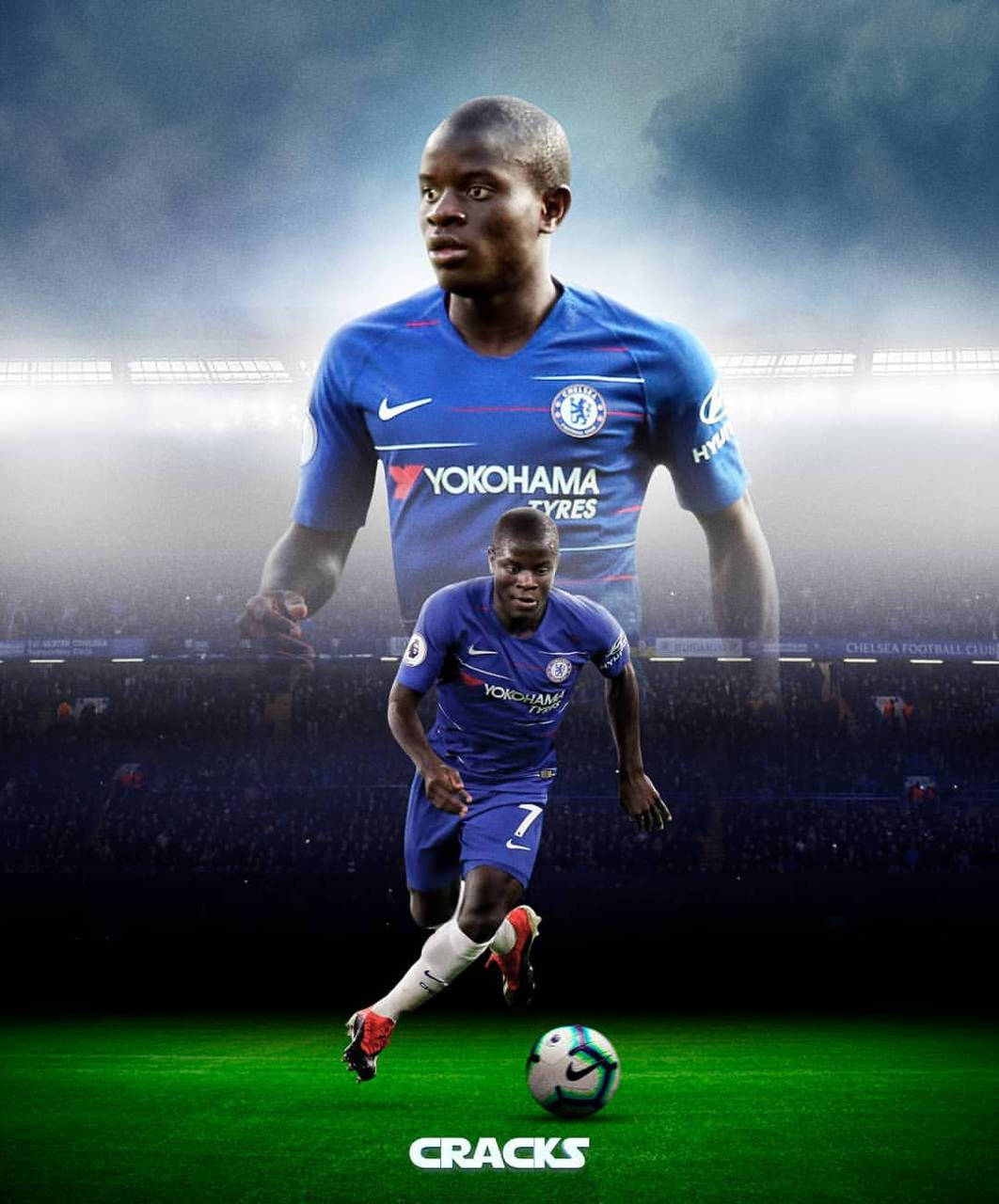 Two Images Of N'golo Kante Background