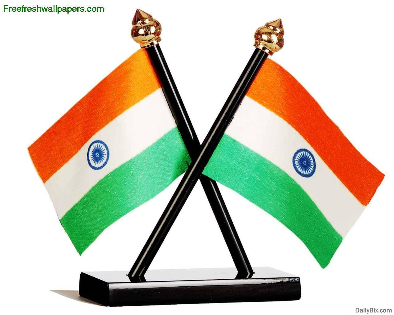 Two Indian Flags Hd Small Flaglets