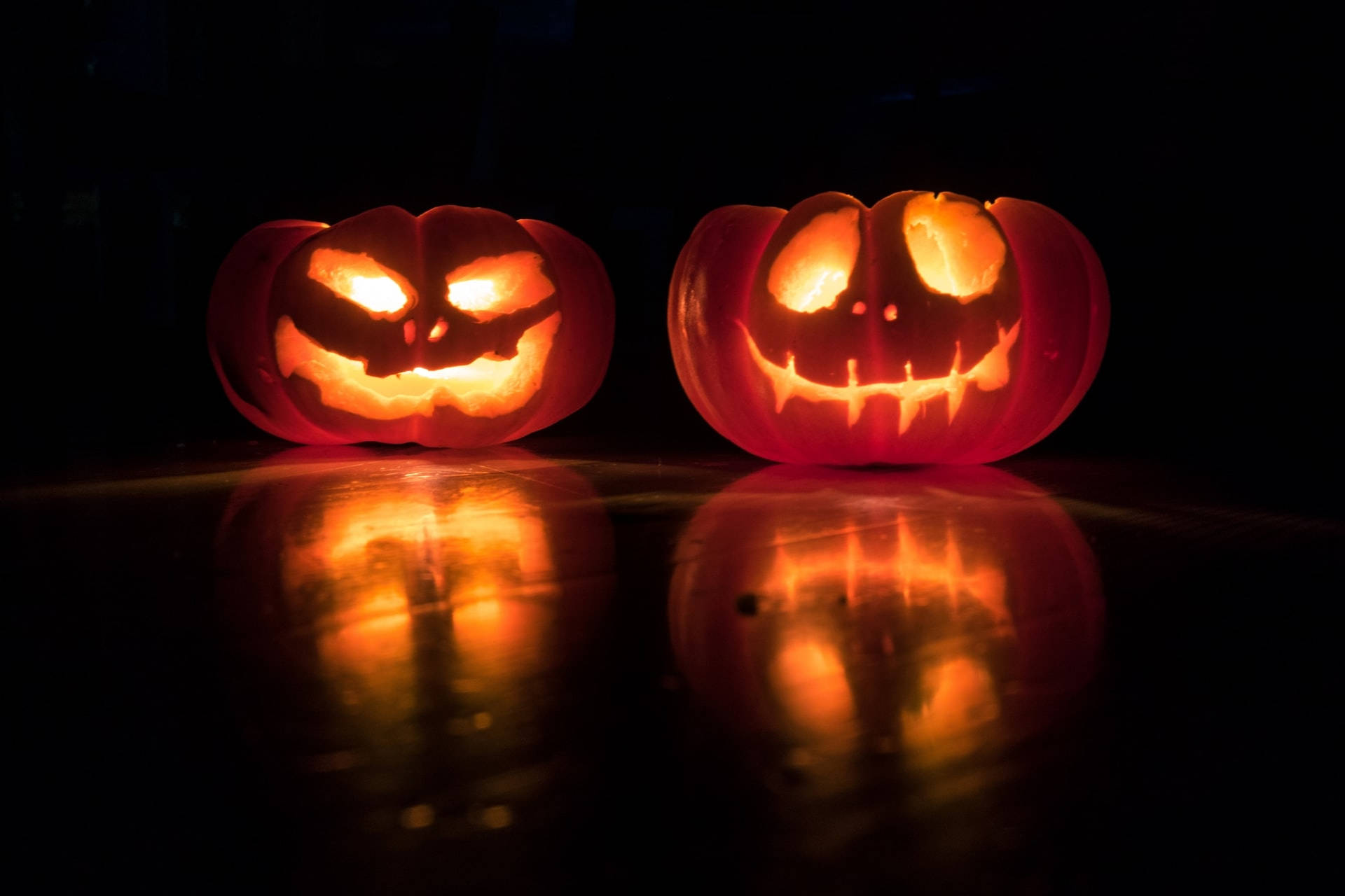 Two Jack Skellington Pumpkins Halloween Computer Background