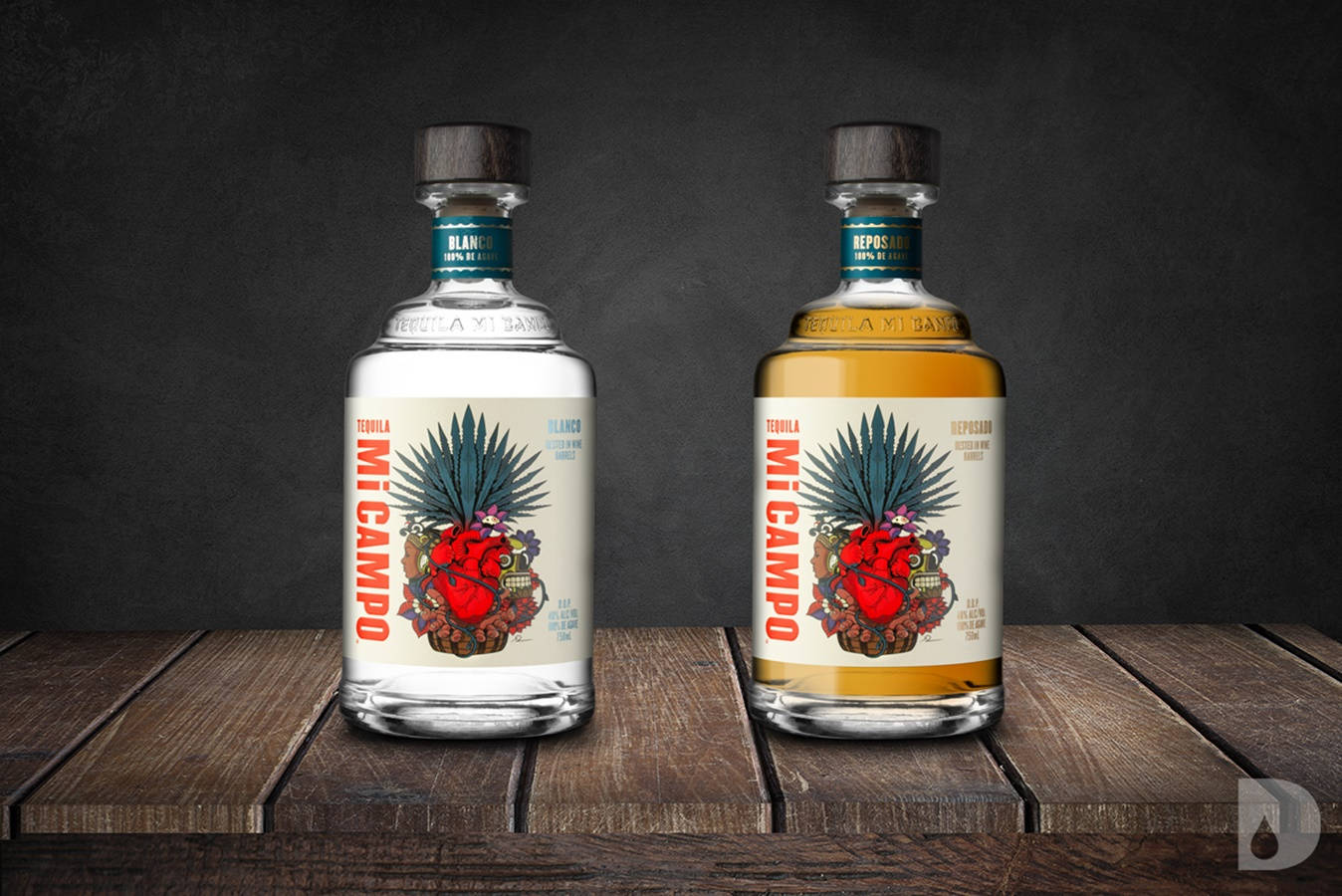 Two Kinds Of Mi Campo Tequila Background