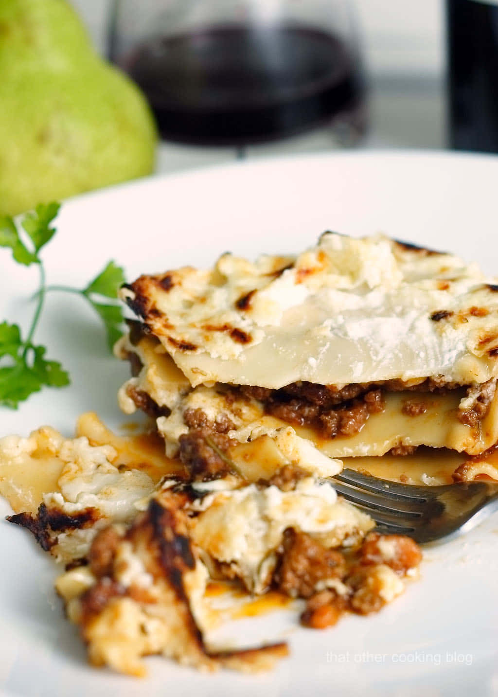 Two Layer Lasagna Alla Bolognese Background